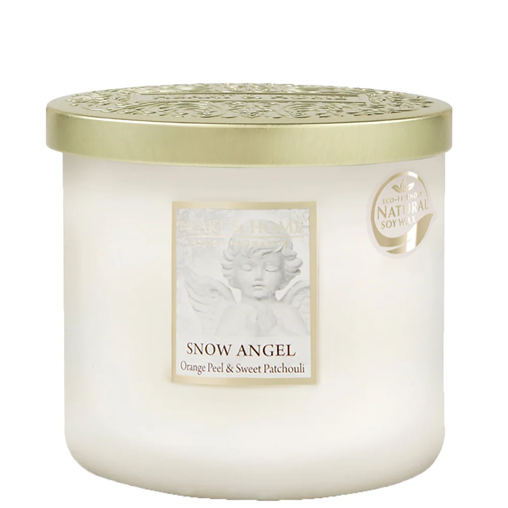 Heart & Home Candle Twin Wick Snow Angel 220g Image 1