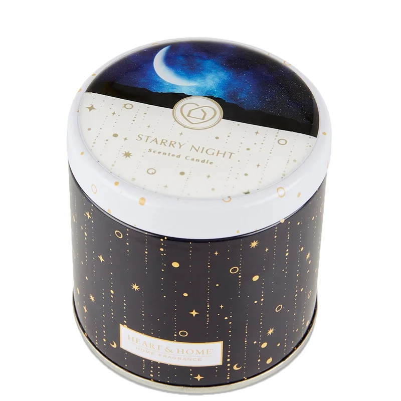 Heart & Home Christmas 2023 Tin Candle Starry Night 125g Image 1