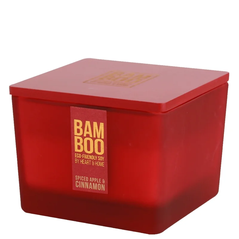 BAMBOO Christmas 2023 Centrepiece Candle Spiced Apple & Cinnamon 320g Image 1