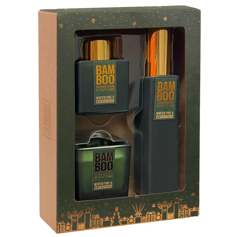 BAMBOO Christmas 2023 Home Fragrance Winter Pine & Cedarwood Gift Set Image 1