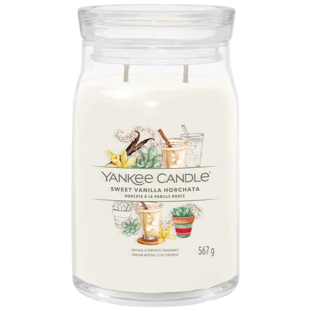 Yankee Candle Signature Jar Candle Large Sweet Vanilla Horchata 567g Image 1