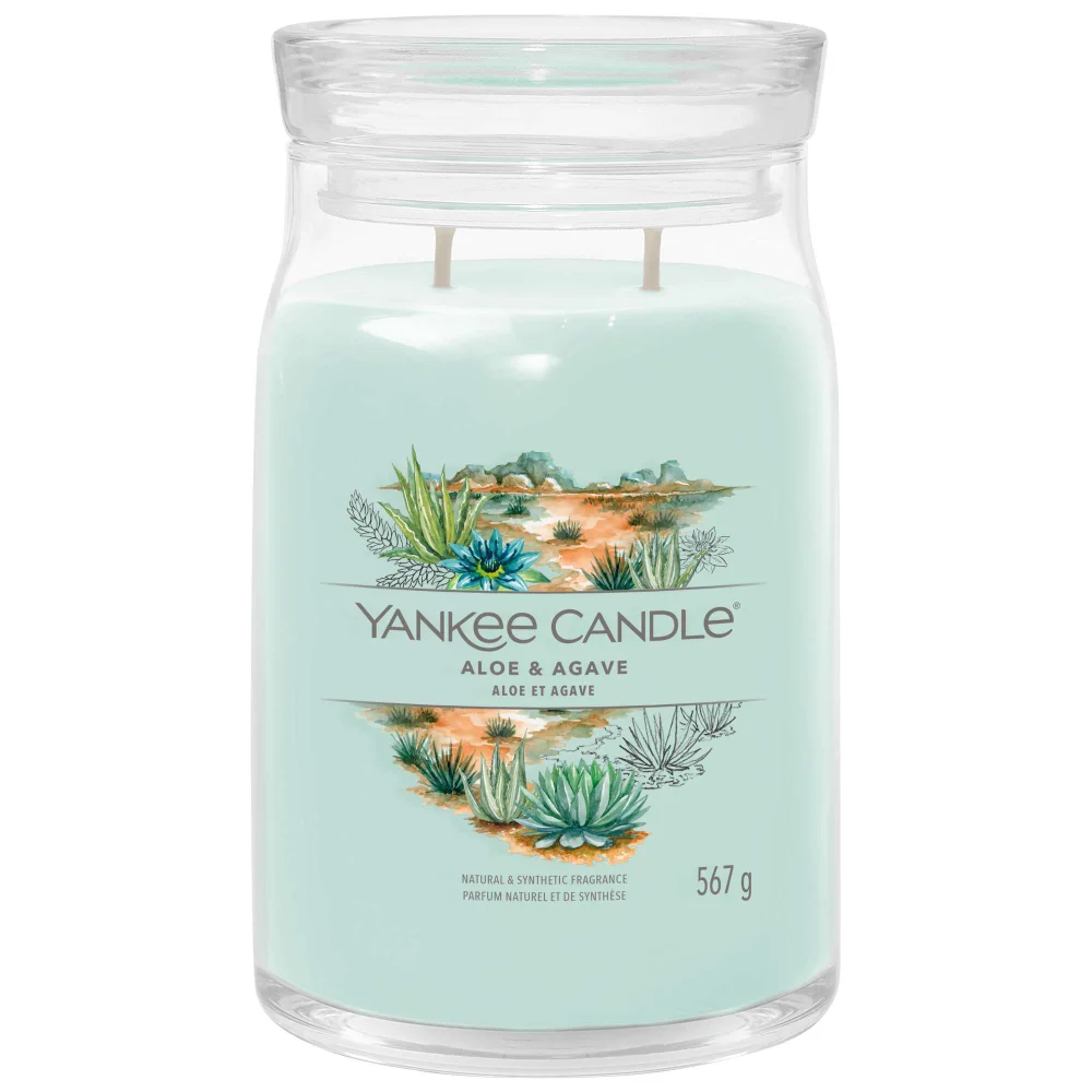 Yankee Candle Signature Jar Candle Large Aloe & Agave 567g Image 1