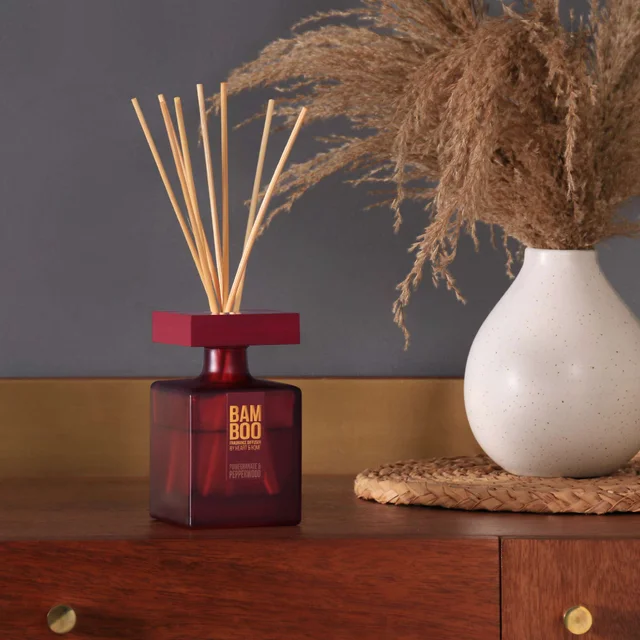 BAMBOO Room Diffuser Large Fragrance Diffuser Pomegranate & Pepperwood 140ml
