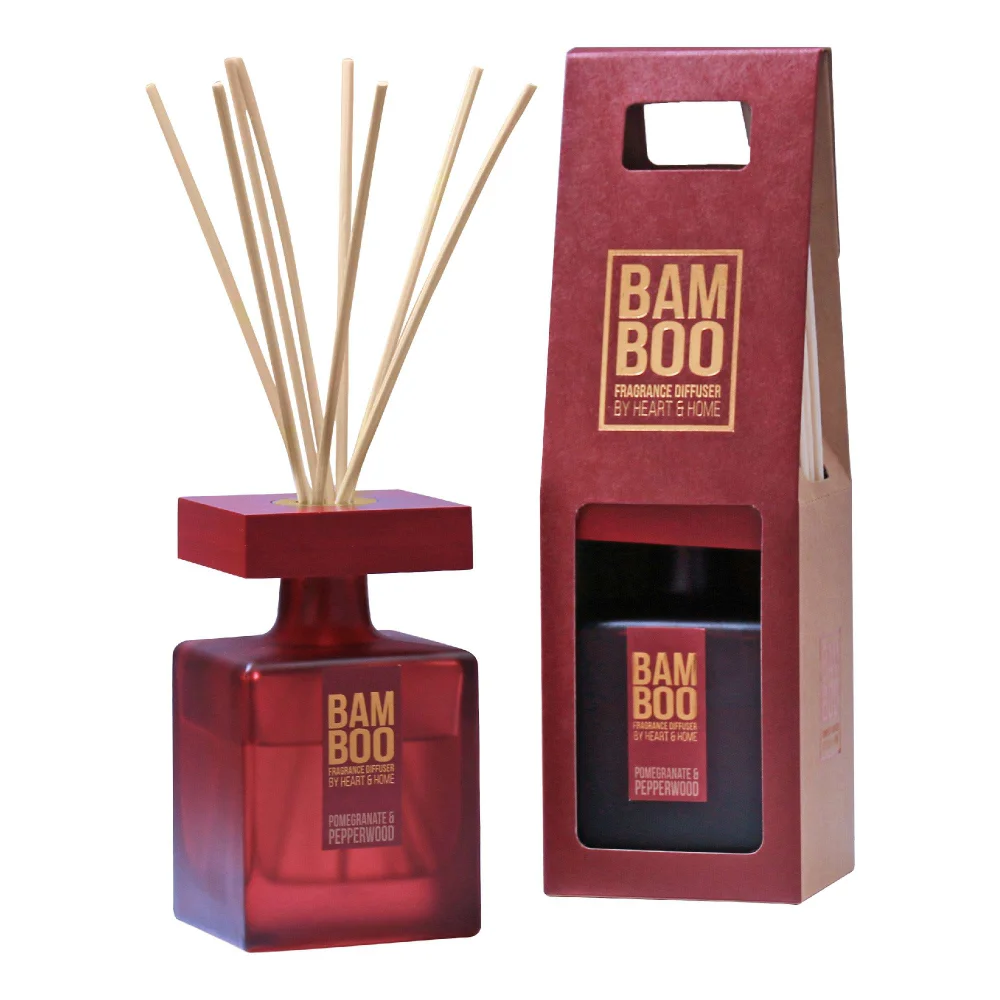 BAMBOO Room Diffuser Large Fragrance Diffuser Pomegranate & Pepperwood 140ml Image 1