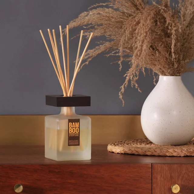 BAMBOO Room Diffuser Large Fragrance Diffuser White Blossom & Sandalwood 140ml