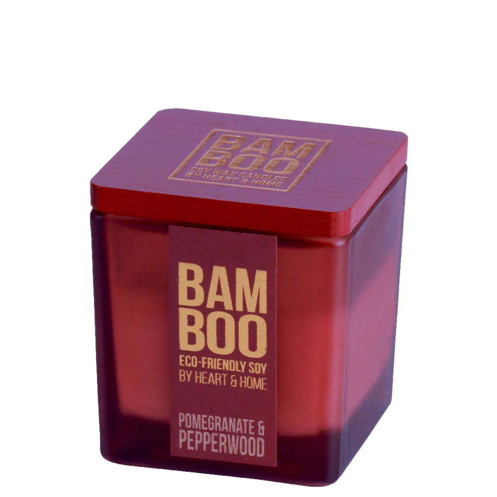 BAMBOO Small Jar Candle Pomegranate & Pepperwood 80g Image 1