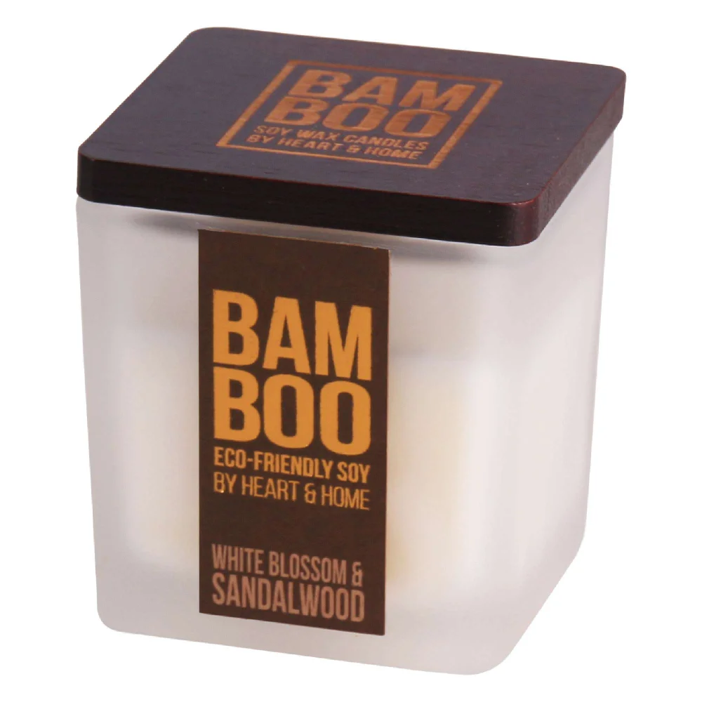 BAMBOO Small Jar Candle White Blossom & Sandalwood 80g Image 1