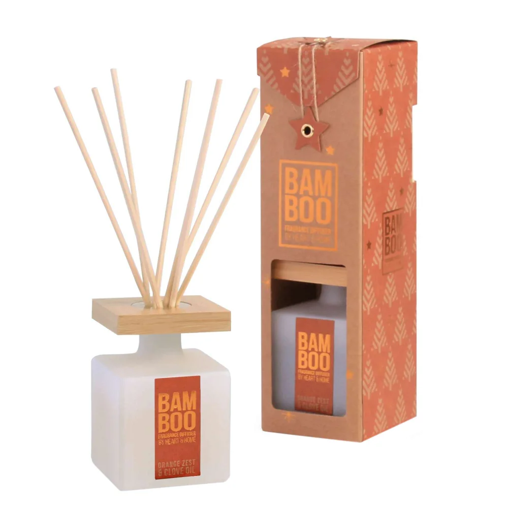 BAMBOO Reed Diffuser Orange Zest & Clove Oil 70ml Image 1