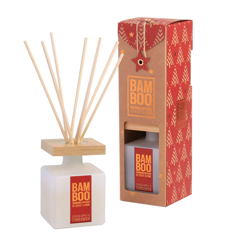 BAMBOO Reed Diffuser Spiced Apple & Cinnamon 70ml Image 1