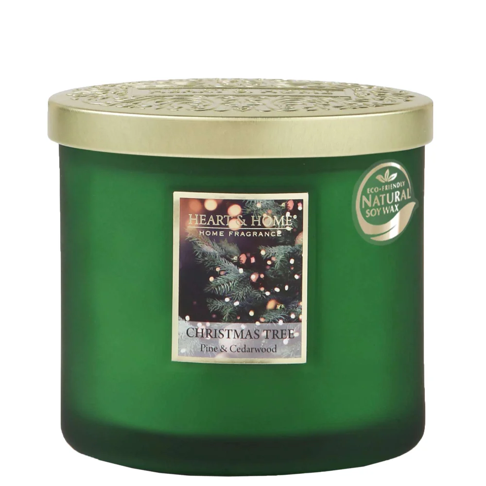 Heart & Home Candles Twin Wick Candle Christmas Tree 220g Image 1