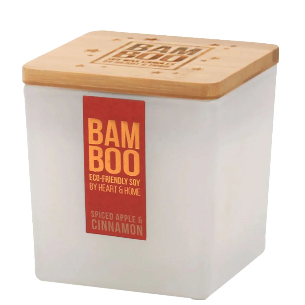 BAMBOO Large Jar Candle Spiced Apple & Cinnamon 210g Image 1