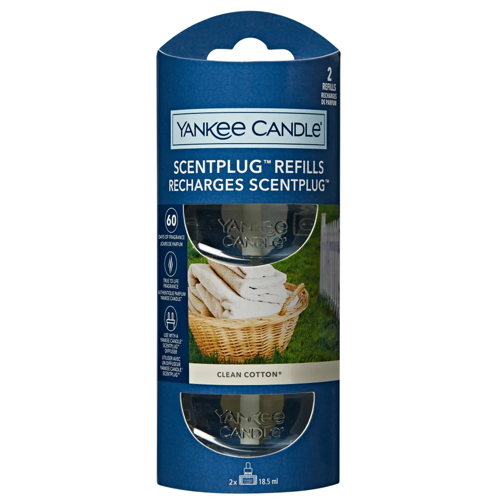 Yankee Candle ScentPlug Refills Clean Cotton 2 x 18.5ml Image 1