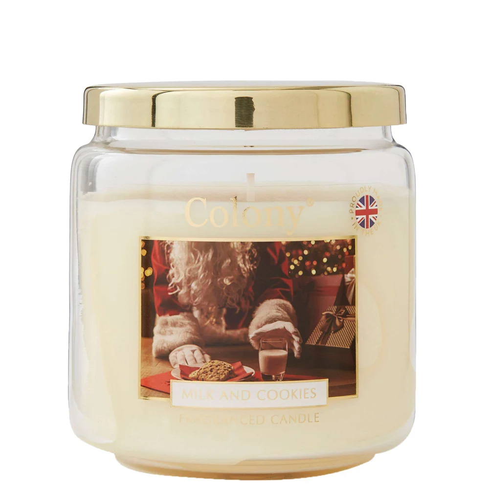 Wax Lyrical Candles Milk & Cookies Fragranced Medium Candle Jar 555g Image 1
