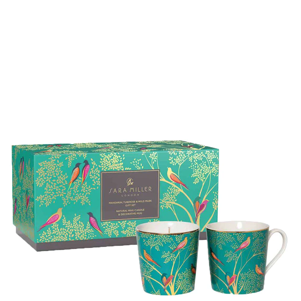 Sara Miller London Home Fragrance Mandarin, Tuberose & Wild Musk Candle Gift Set Image 1