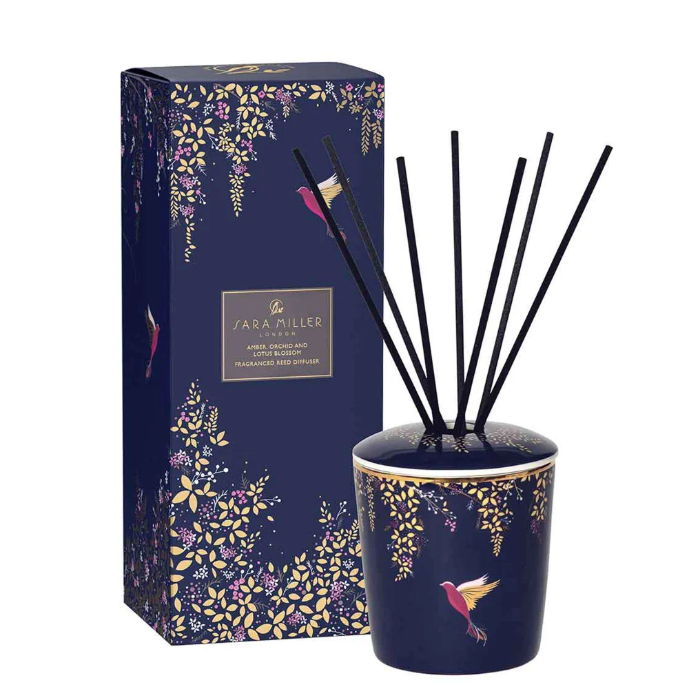 Sara Miller London Home Fragrance Amber Orchid & Lotus Reed Diffuser 200ml Image 1