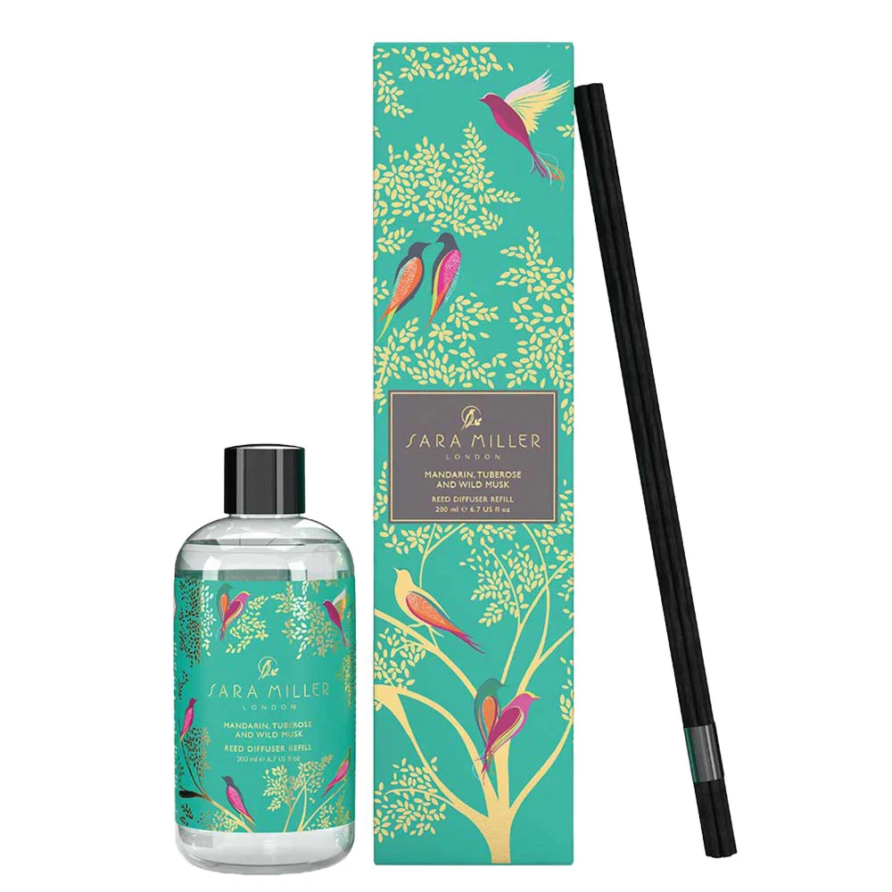 Sara Miller London Home Fragrance Mandarin, Tuberose & Wild Musk Reed Diffuser Refill 200ml Image 1