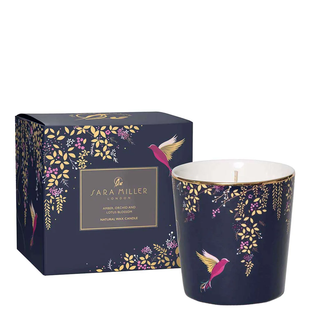 Sara Miller London Home Fragrance Amber Orchid & Lotus Blossom Candle Image 1