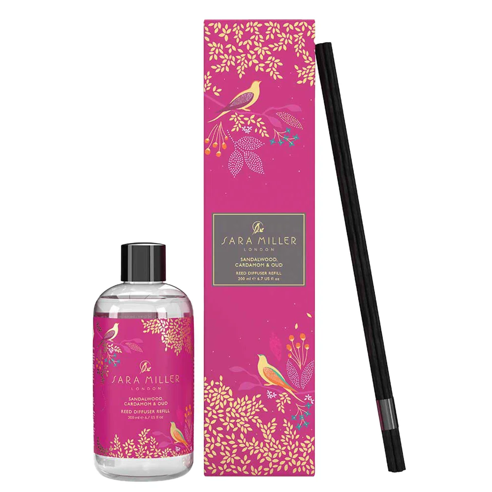 Sara Miller London Home Fragrance Sandalwood, Cardamom & Oud Reed Diffuser Refill 200ml Image 1