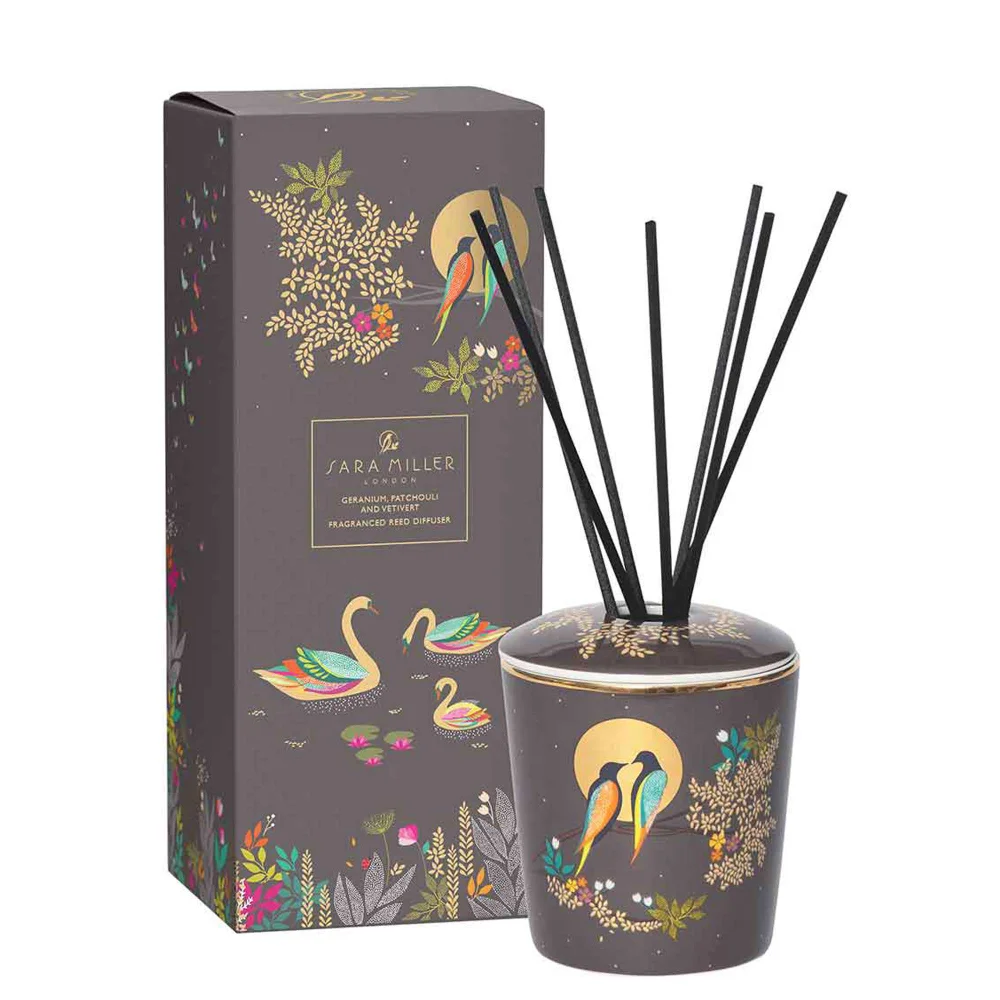 Sara Miller London Home Fragrance Geranium, Patchouli & Vetivert Reed Diffuser 200ml Image 1