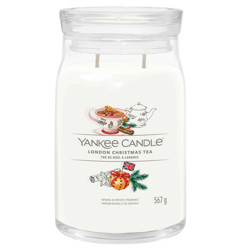 Yankee Candle Signature Jar Candle Large London Christmas Tea 567g Image 1