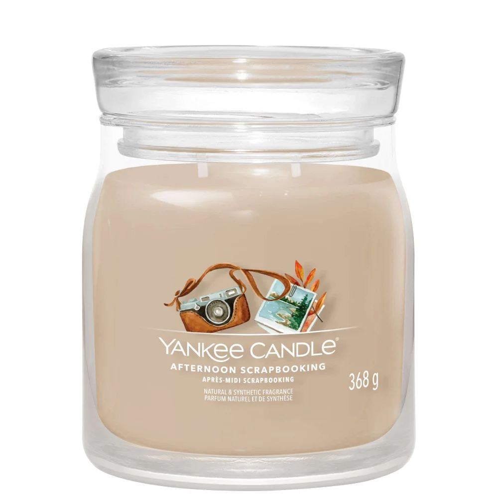 Yankee Candle Signature Jar Candle Medium Afternoon Scrapbooking 368g Image 1