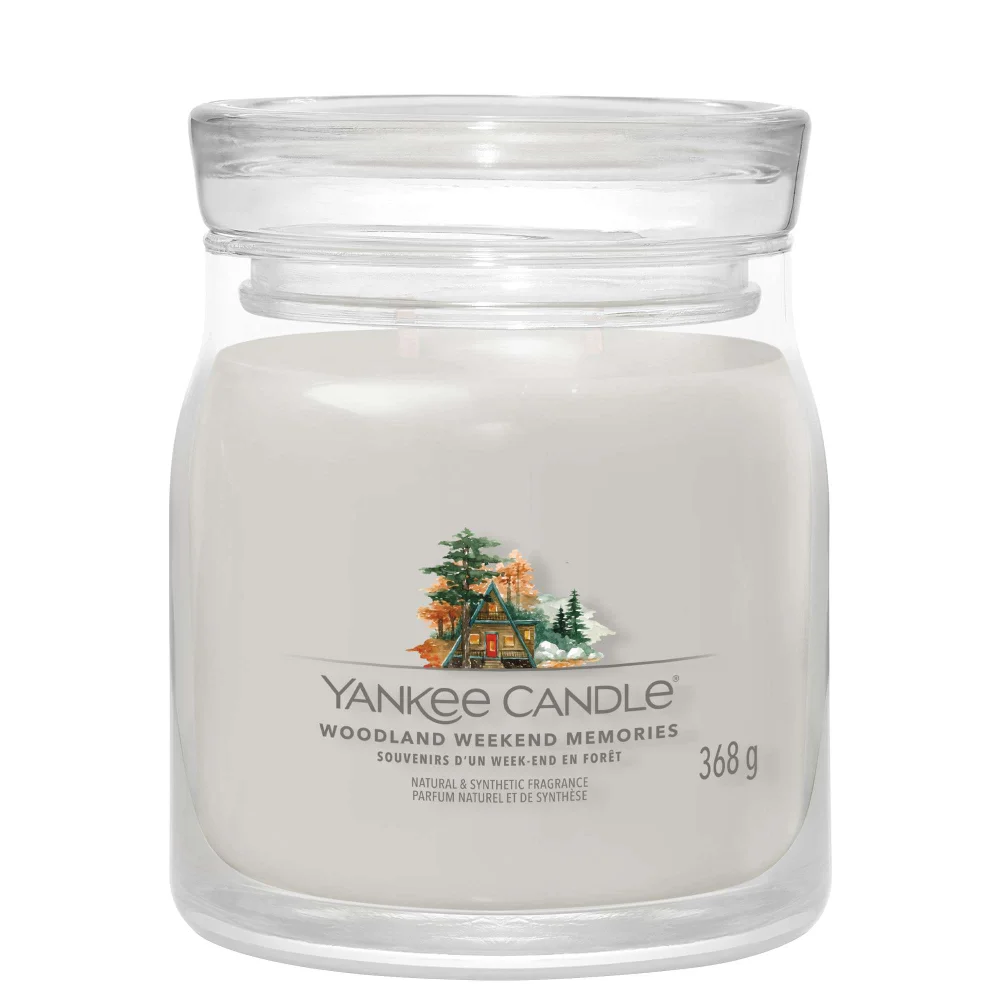 Yankee Candle Signature Jar Candle Medium Woodland Weekend Mysteries 368g Image 1