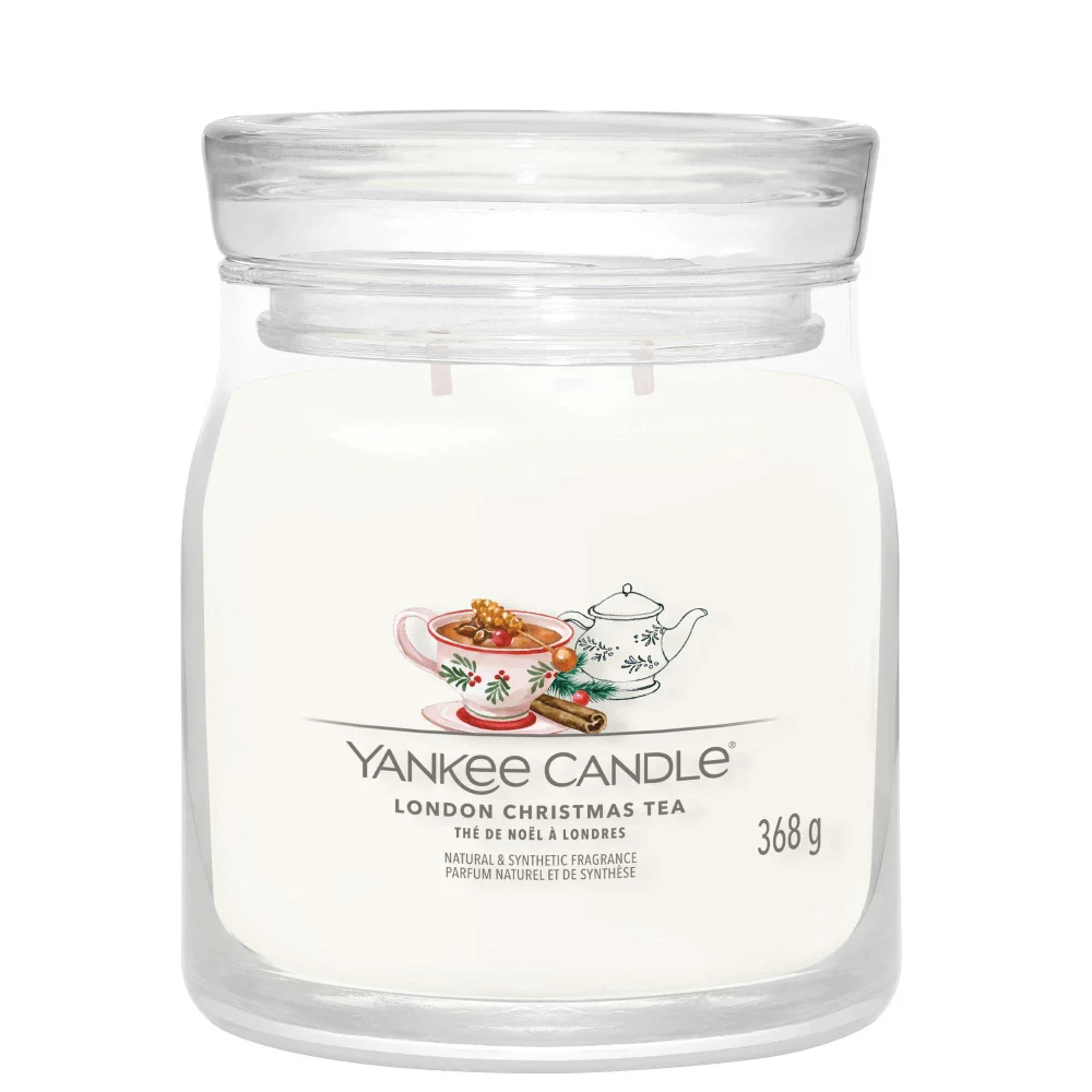 Yankee Candle Signature Jar Candle Medium London Christmas Tea 368g Image 1