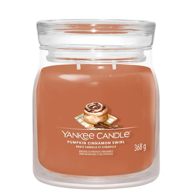 Yankee Candle Signature Jar Candle Medium Pumpkin Cinnamon Swirl 368g