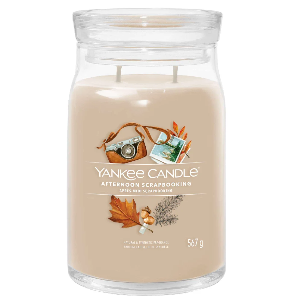 Yankee Candle Signature Jar Candle Large Afternoon Scrapbooking 567g Image 1