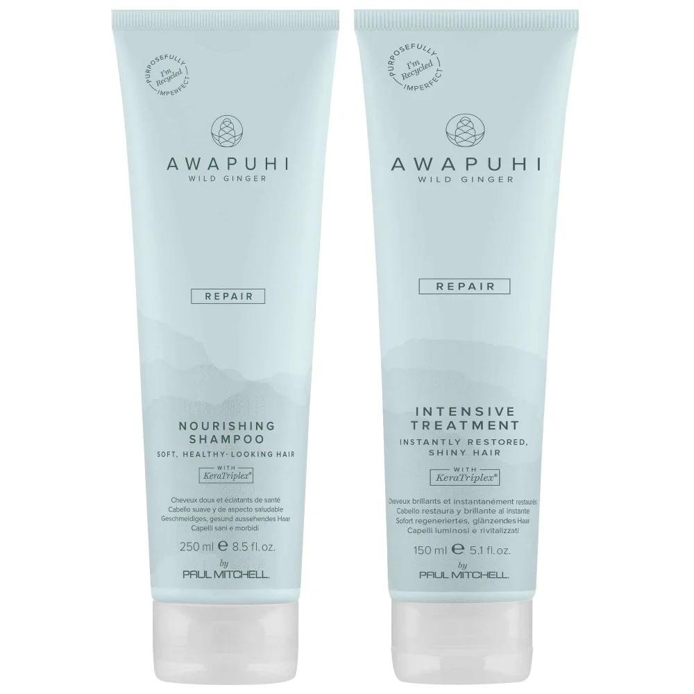Paul Mitchell Duo: Awapuhi Wild Ginger Nourishing Shampoo 250ml &Intensive Treatment 150ml Image 1