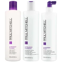 Paul Mitchell Trio: Extra Body Daily Shampoo 500ml, Extra Body Conditioner 500ml & Extra Body Boost 500ml