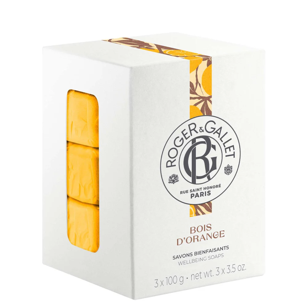 Roger & Gallet Bois d'Orange Wellbeing Soap Coffret 3x100g Image 1