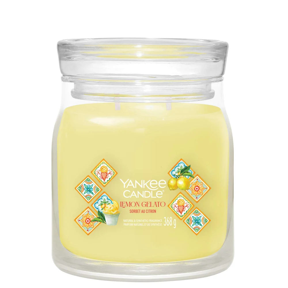 Yankee Candle Hello Italy! Signature Medium Jar Lemon Gelato Image 1