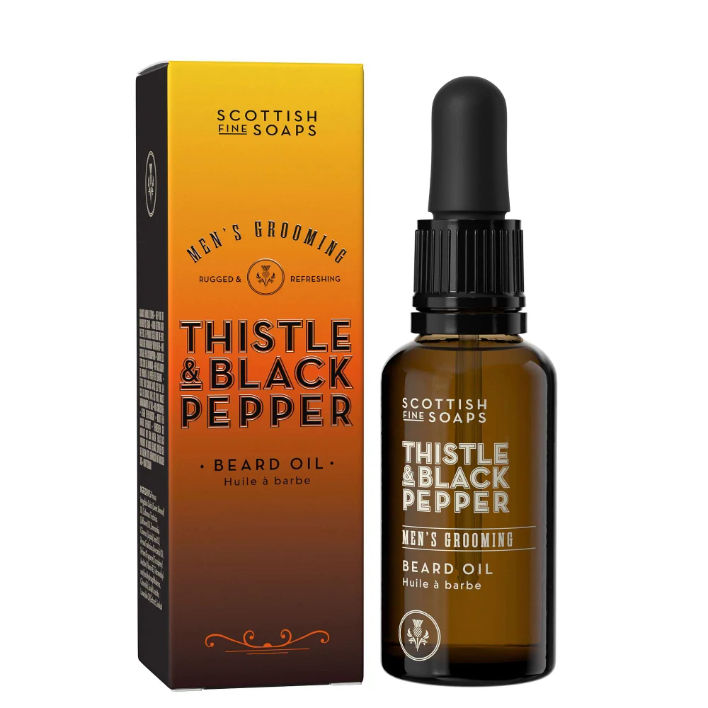 Scottish Fine Soaps Thistle & Black Pepper Beard Oil 30ml Image 1