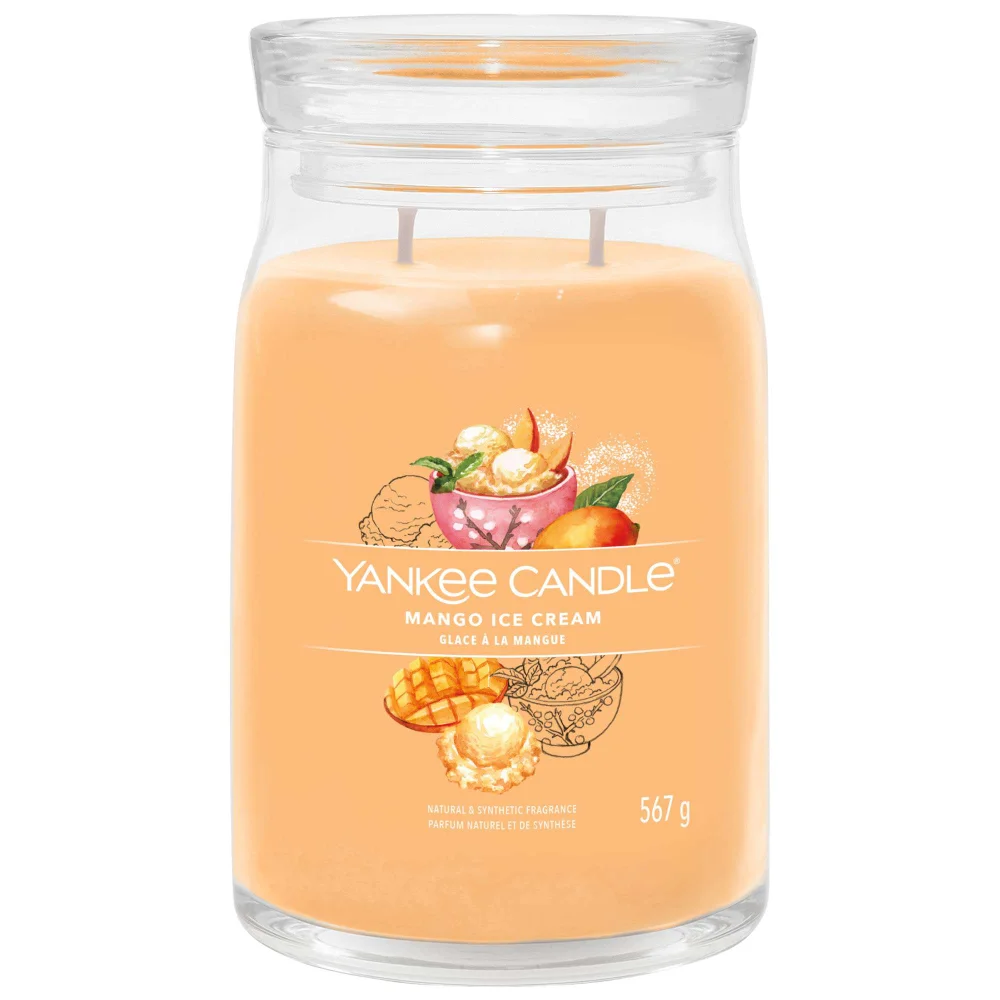 Yankee Candle Signature Jar Candle Large Jar Mango Ice Cream 567g Image 1