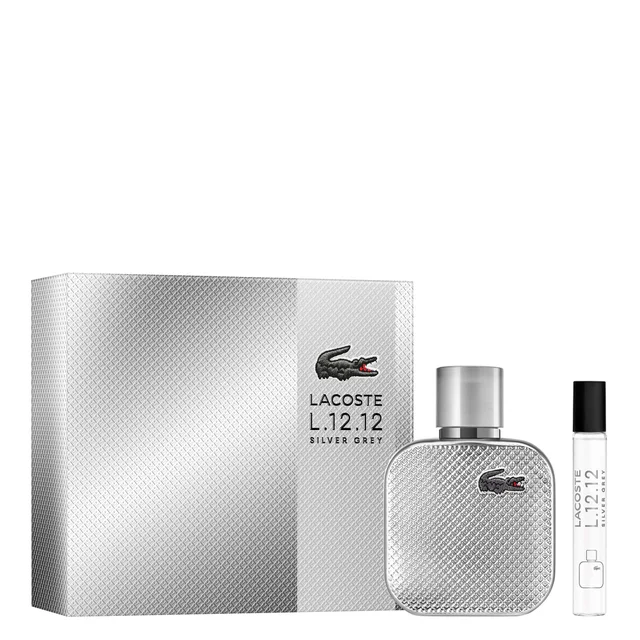 Lacoste L.12.12 Silver Grey Eau de Parfum Spray 50ml Gift Set