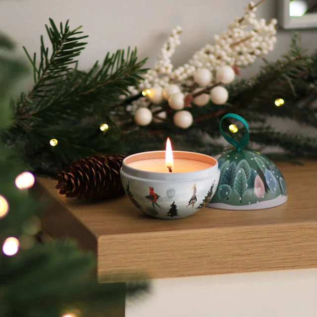 Heart & Home Tin Candle Christmas Tree 85g
