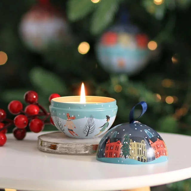 Heart & Home Tin Candle Baubles & Berries 85g