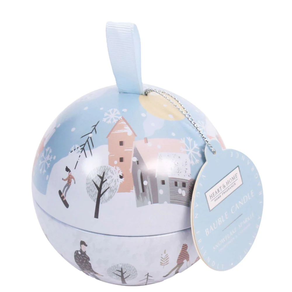 Heart & Home Tin Candle Snowflake Sparkle 85g Image 1