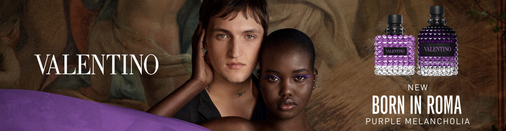 Valentino BIR Purple Melancholia Brand Room Banner